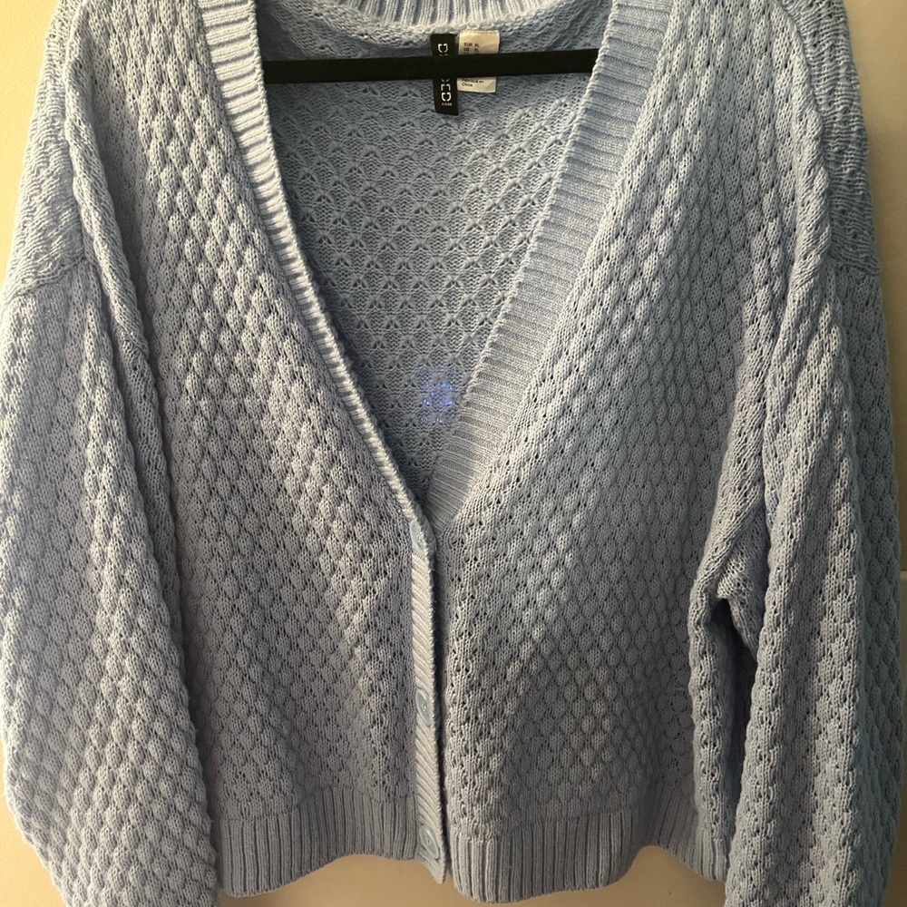H&M Sky Blue Knit Cardigan
